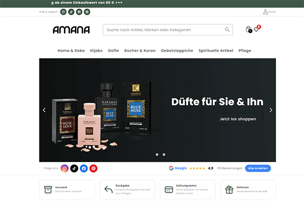 IRL E-Commerce Shopify Projekt